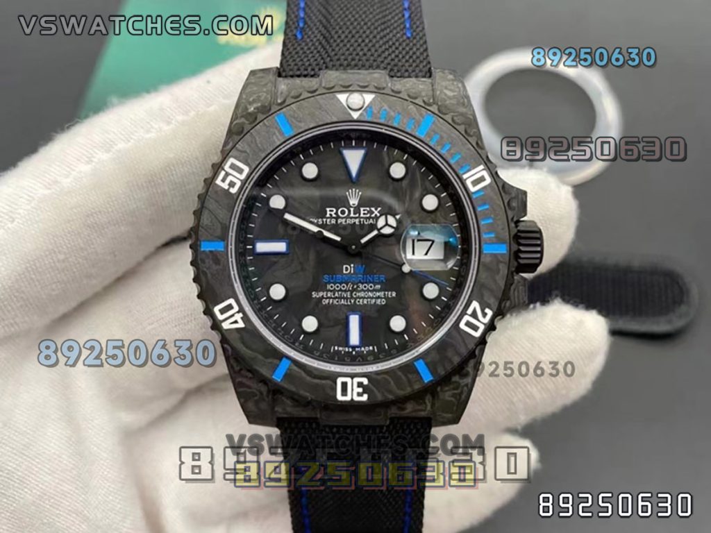 VS厂劳力士DIW碳纤维蓝款复刻腕表-VS手表