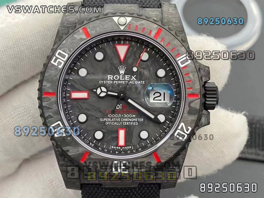 VS厂劳力士DIW碳纤维红款复刻腕表-VS手表