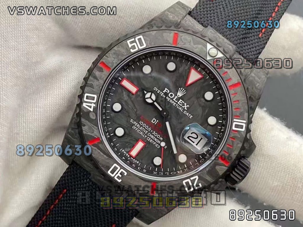 VS厂劳力士DIW碳纤维红款复刻腕表-VS手表