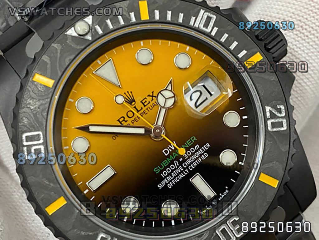 VS厂劳力士DIW款黄色渐变3135复刻腕表-VS手表