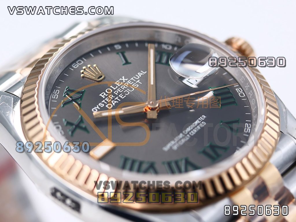 VS厂劳力士36日志型间玫瑰金绿萝126231-0029复刻腕表-VS手表