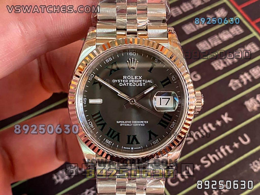 VS厂劳力士36日志型间玫金绿萝126234-0045复刻腕表-VS手表