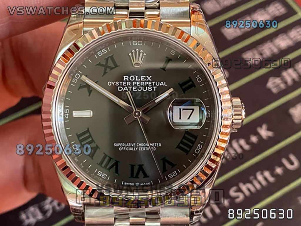 VS厂劳力士36日志型间玫金绿萝126234-0045复刻腕表-VS手表