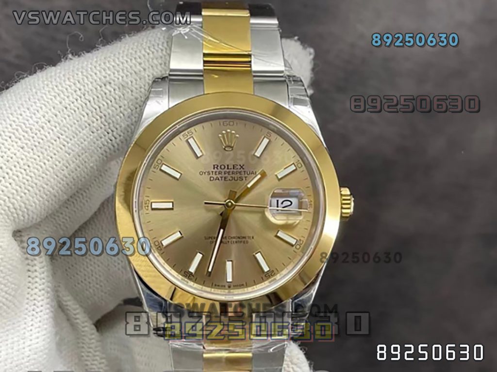 VS厂劳力士41日志间金金圈金盘款126300-0020复刻表-VS手表