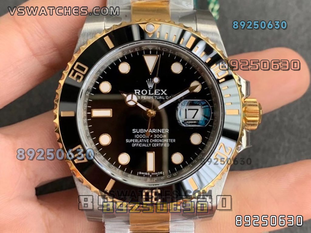 VS厂劳力士间金黑水鬼3135款复刻腕表-VS手表