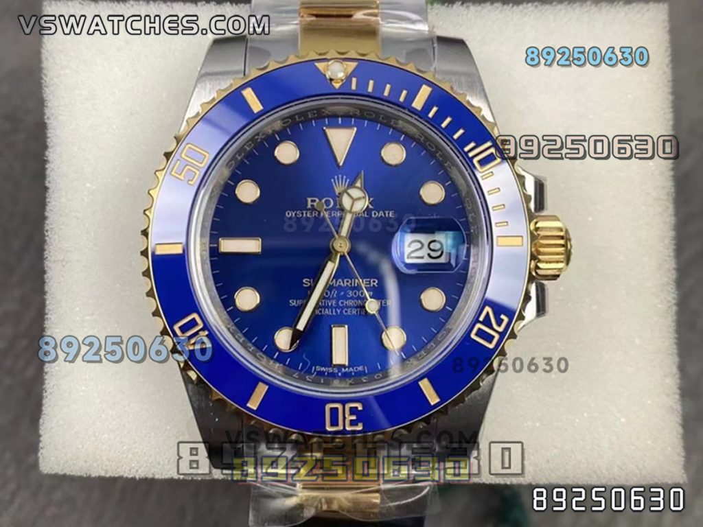 VS厂劳力士间金蓝水鬼3135款复刻腕表-VS手表