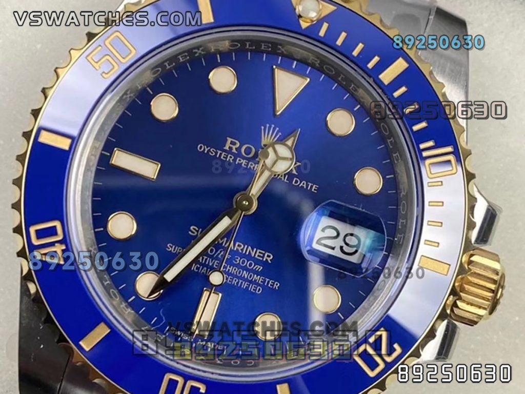 VS厂劳力士间金蓝水鬼3135款复刻腕表-VS手表