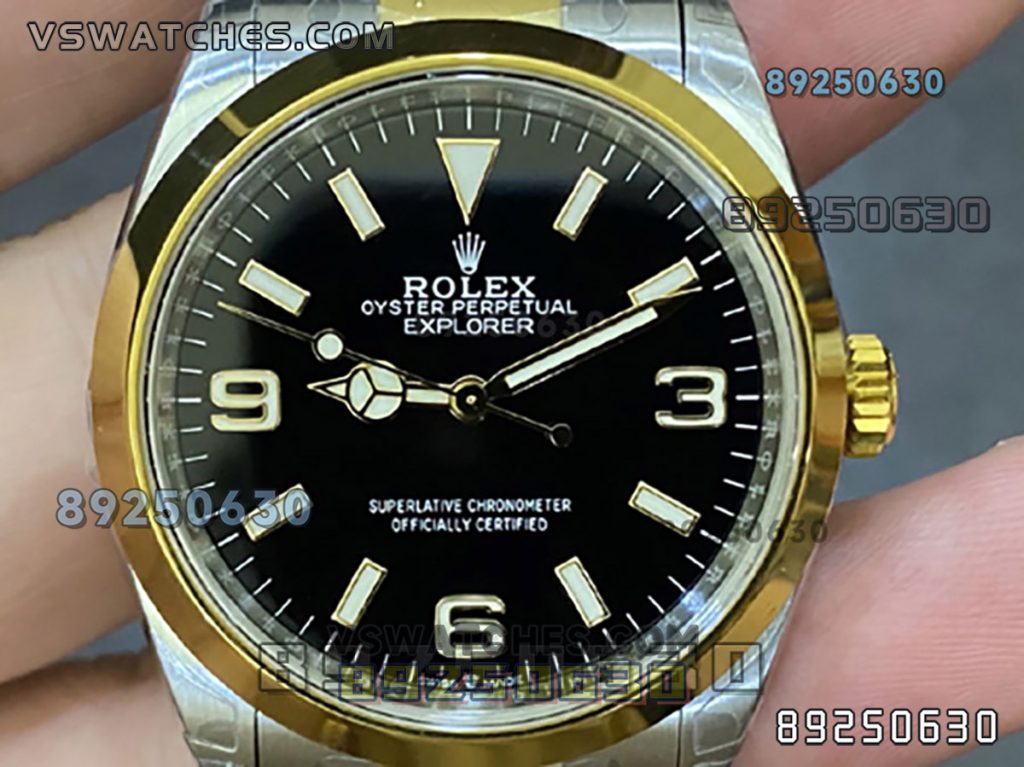 VS厂劳力士探险家36毫米间金黑款复刻腕表-VS手表