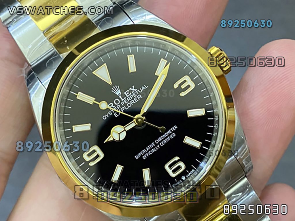 VS厂劳力士探险家36毫米间金黑款复刻腕表-VS手表