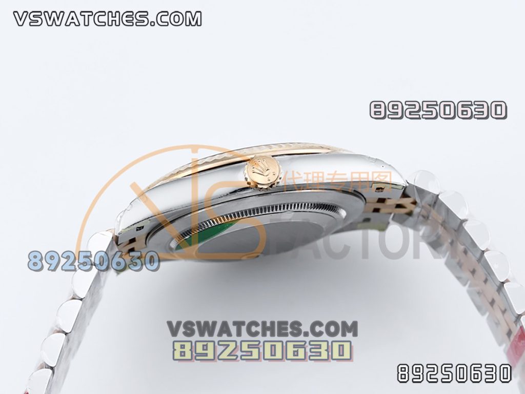 VS厂劳力士41日志型间玫瑰金灰格纹复刻腕表-VS手表