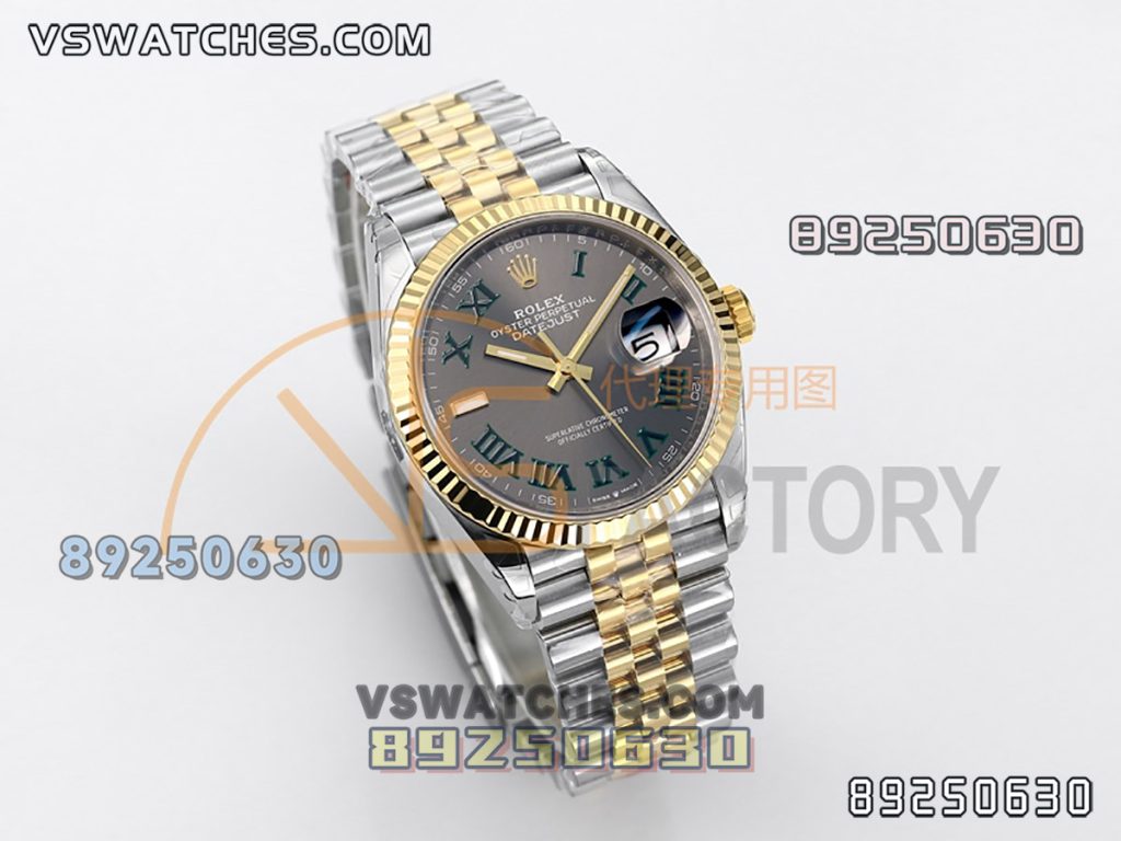 VS厂劳力士36日志型间金款金色粽叶盘复刻腕表-VS手表