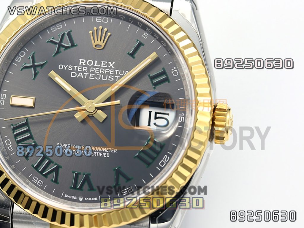 VS厂劳力士36日志型间金款金色粽叶盘复刻腕表-VS手表