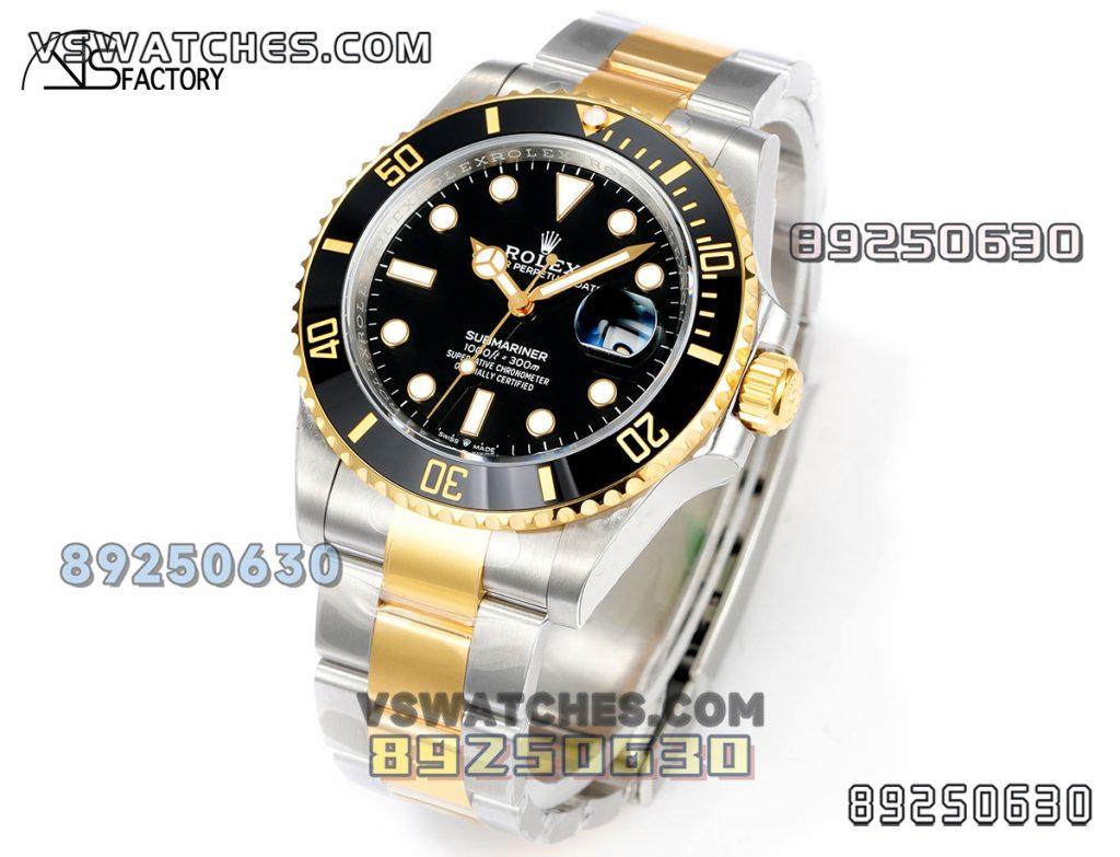 VS厂劳力士间金款黑水鬼3235款复刻腕表-VS手表