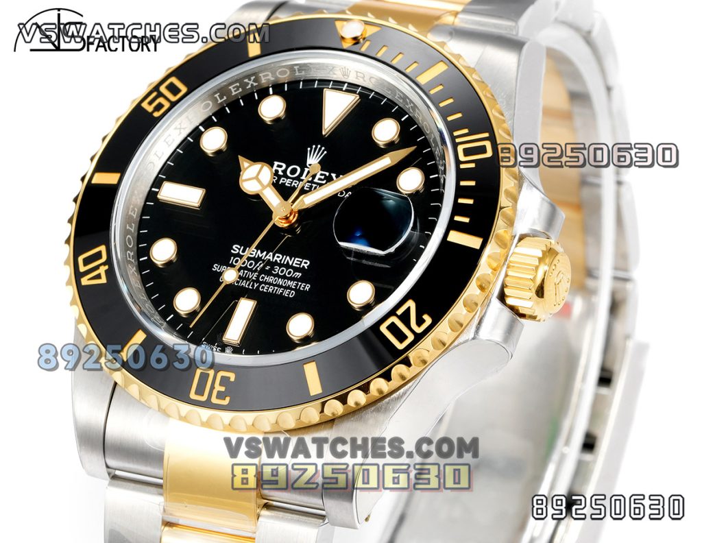 VS厂劳力士间金款黑水鬼3235款复刻腕表-VS手表