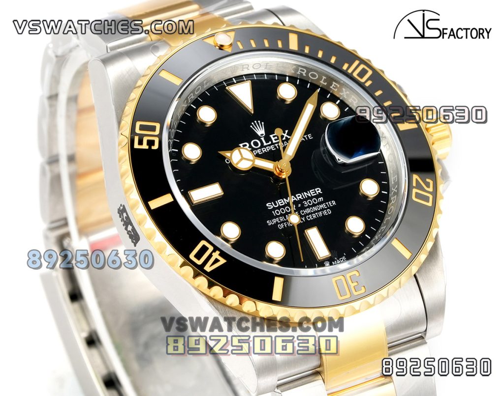 VS厂劳力士间金款黑水鬼3235款复刻腕表-VS手表