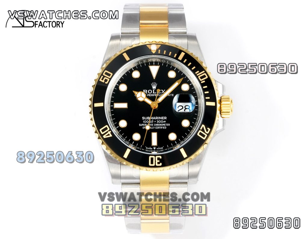 VS厂劳力士间金款黑水鬼3235款复刻腕表-VS手表