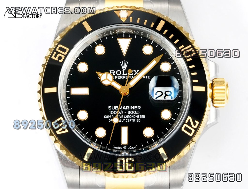 VS厂劳力士间金款黑水鬼3235款复刻腕表-VS手表